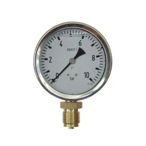 Manometro glicerina 0-60bar 63Ømm 10g rosca vertical 1/4"